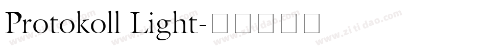 Protokoll Light字体转换